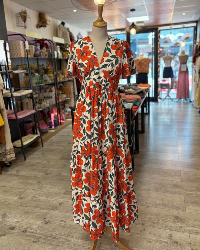 Robe longue imprimé floral...