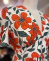 Robe longue imprimé floral orange