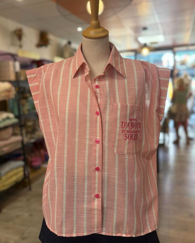 Chemise sans manches à...