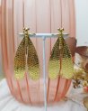 Grandes boucles d'oreilles libellule dorée