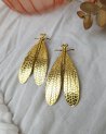 Grandes boucles d'oreilles libellule dorée