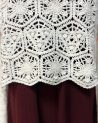 Pull court ajouré en crochet blanc