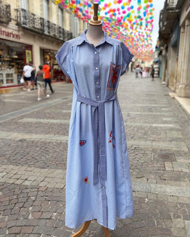 Robe chemise très large en...