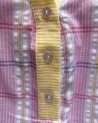 Blouse ample à carreaux pastel et manches courtes