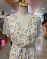 Robe fluide à imprimé fleuri multicolore
