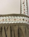 Robe longue kaki à bretelles