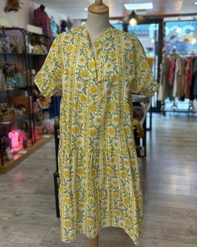 Robe ample en coton à...