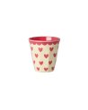 Lot de 6 mini gobelets "Favorite Hearts" en mélamine Rice