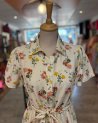 Longue robe chemise à imprimé floral