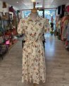 Longue robe chemise à imprimé floral