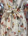 Longue robe chemise à imprimé floral