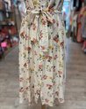 Longue robe chemise à imprimé floral