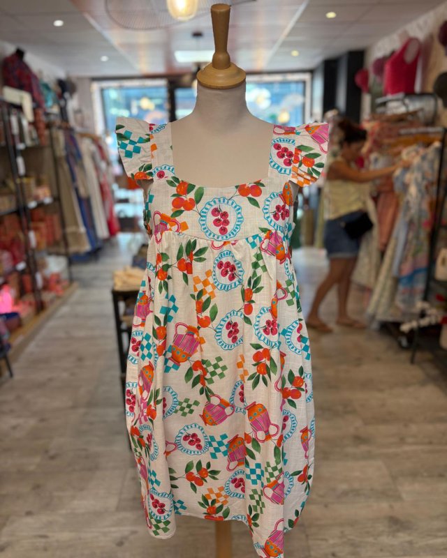 Robe courte à motif Dolce Vita