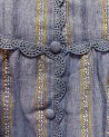 Blouse bleue à bretelles larges