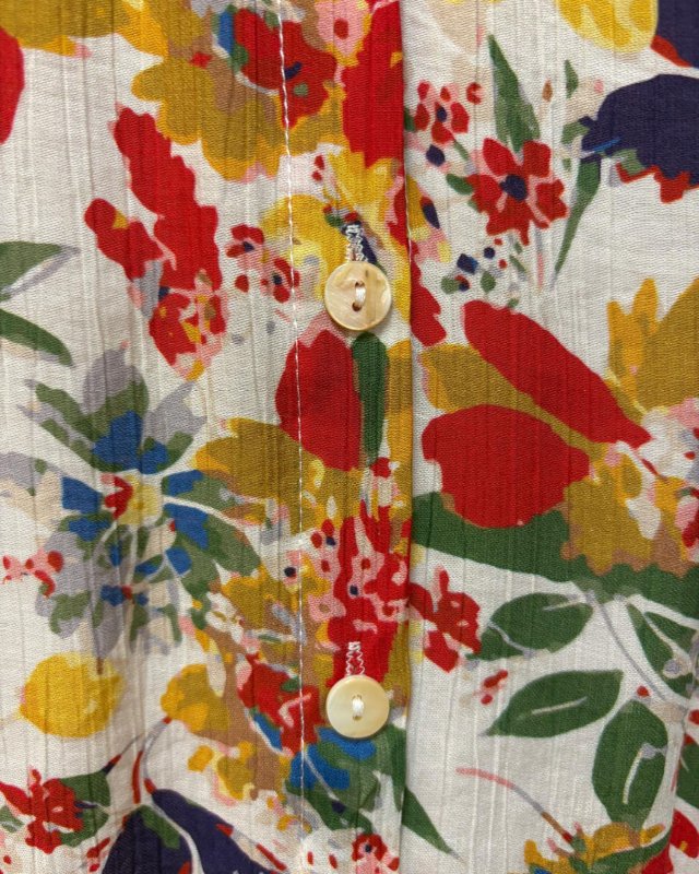 Blouse fluide à motif fleuri multicolore