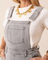 Robe salopette Same en denim gris clair