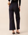 Jean large Victoire en denim brut et fines rayures