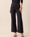 Jean large Victoire en denim brut et fines rayures