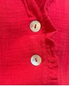 Combinaison en gaze de coton rouge sans manches