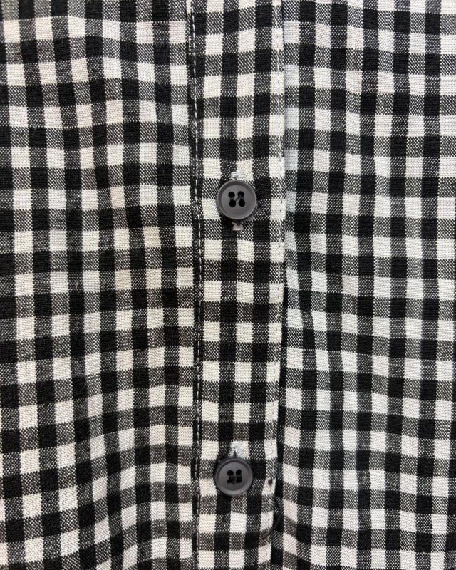 Chemise vichy noir et blanc à manches courtes
