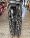Combinaison pantalon en vichy noire et blanche