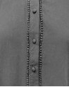 Blouse noire à manches bouffantes brodées