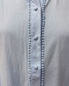 Blouse bleu ciel à manches bouffantes brodées