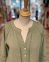 Blouse vert sauge à chevrons