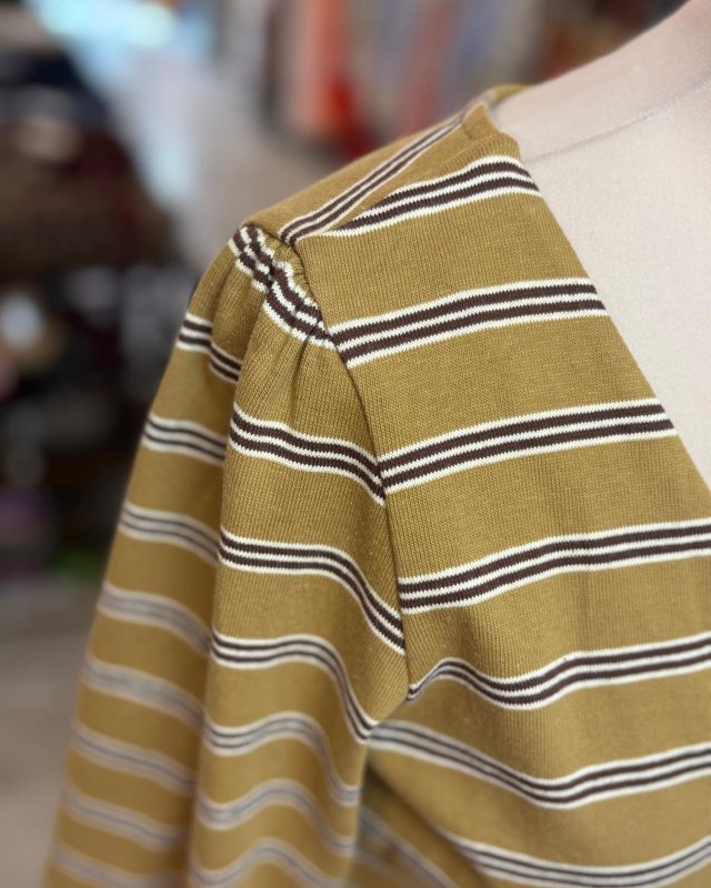 Cardigan 2-en-1 en jersey rayé