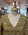 Cardigan 2-en-1 en jersey rayé