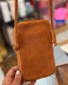 Pochette bandoulière pour téléphone en cuir pailleté