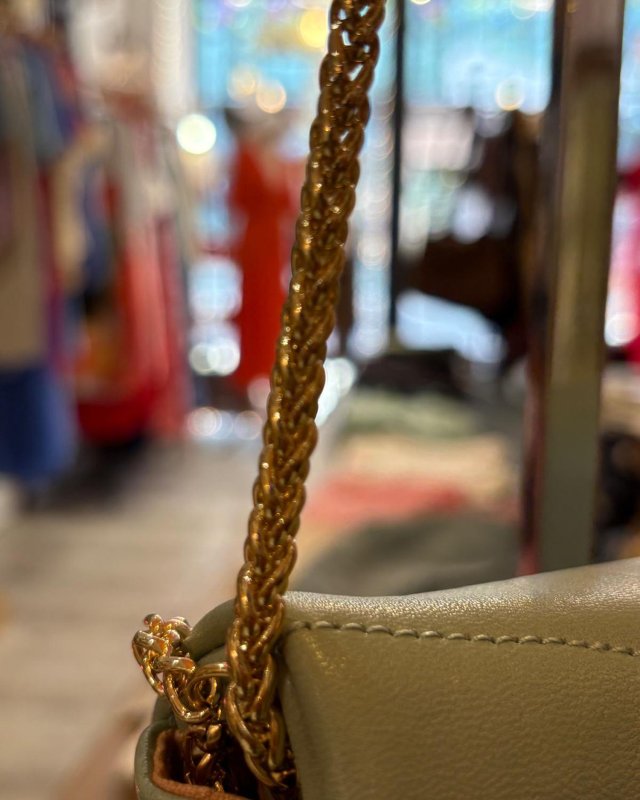 Petit sac matelassé en cuir lisse
