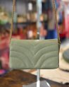 Petit sac matelassé en cuir lisse