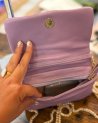 Petit sac matelassé en cuir lisse