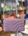 Petit sac matelassé en cuir lisse