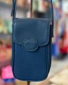 Pochette bandoulière pour téléphone en cuir lisse