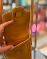 Pochette bandoulière pour téléphone en cuir lisse