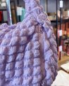 Grand sac fourre tout en tissu gaufré