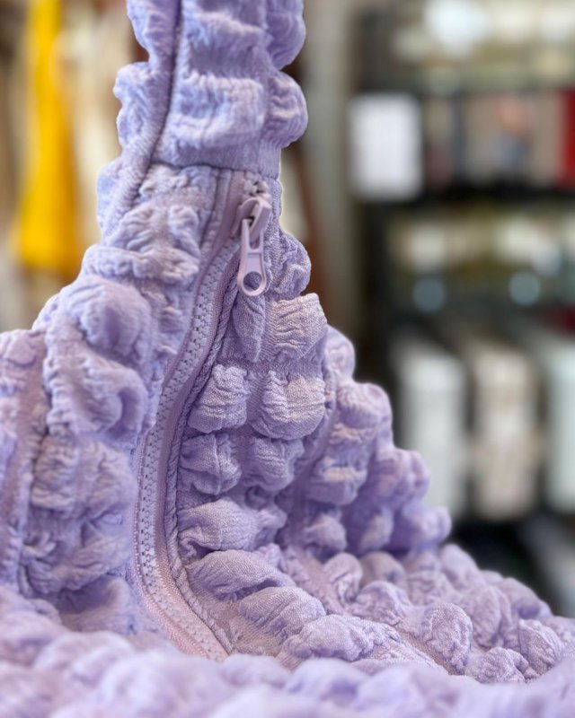 Grand sac fourre tout en tissu gaufré