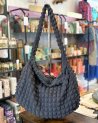 Grand sac fourre tout en tissu gaufré